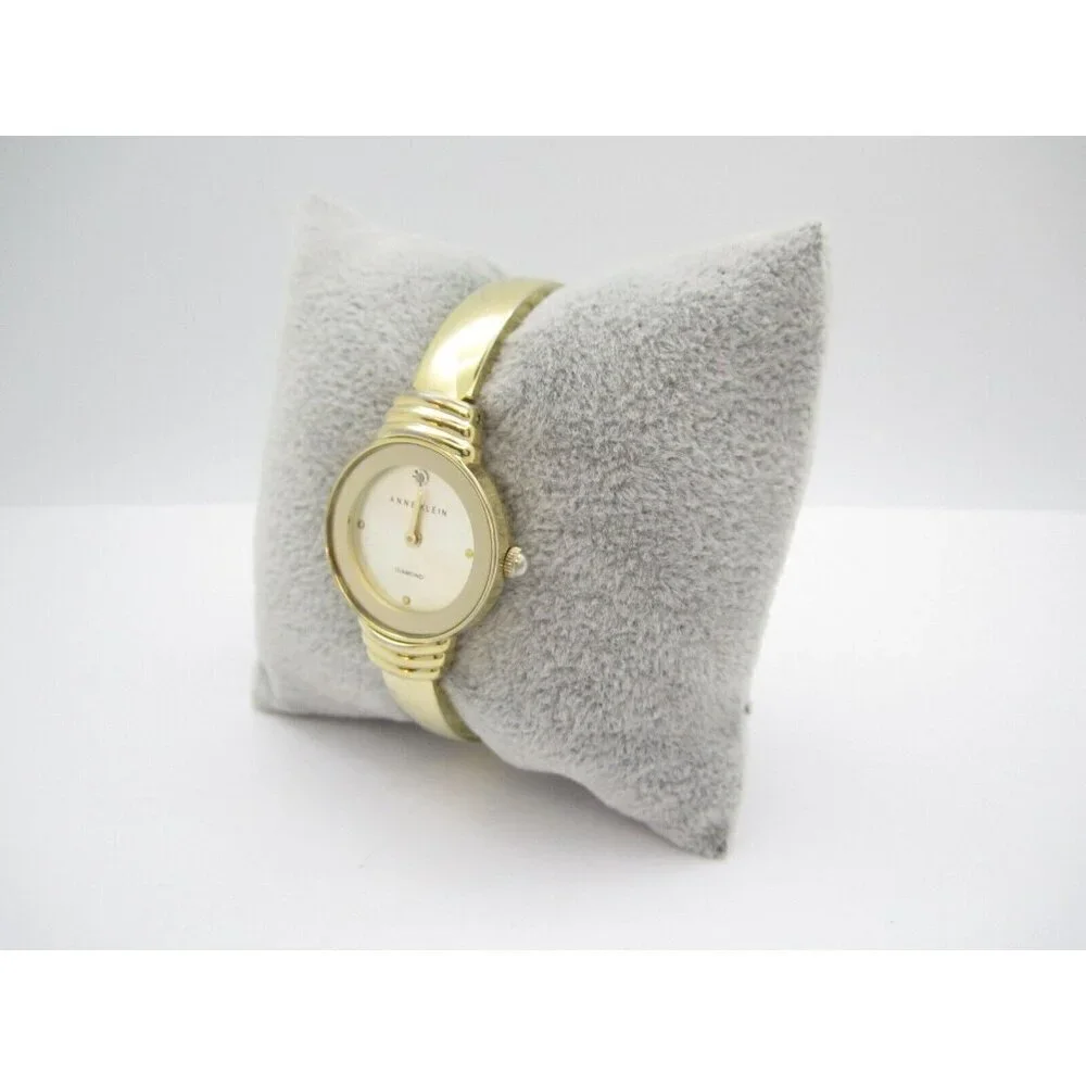 Women Anne Klein Diamond Quartz WR Analog 24mm Round Watch (H463) 